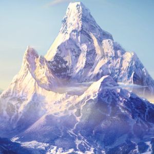 Majestosa Montanha Coberta de Neve