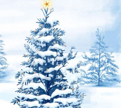 Árvore de Natal Nevada - wallpaper preview