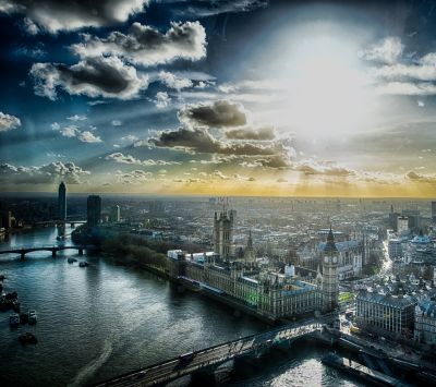 Horizonte de Londres ao Pôr do Sol