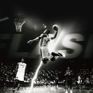Ação de Enterrada no Basquete