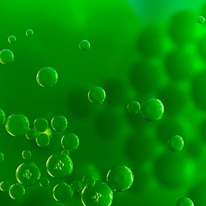 Fundo Abstrato de Bolhas Verdes