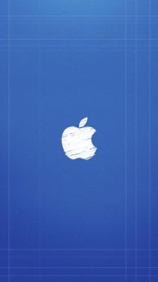Logo da Apple em Fundo Azul
