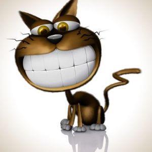 Gato de Desenho Animado Sorridente