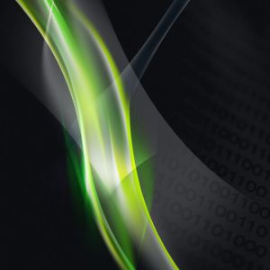 Design Abstrato de Onda Verde