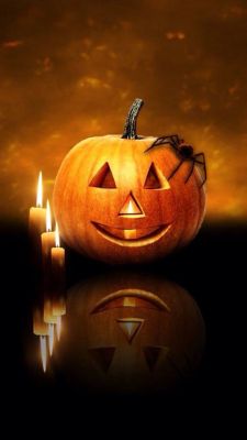 Abóbora de Halloween com Velas