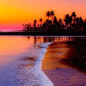 Pôr do Sol Tropical sobre o Oceano