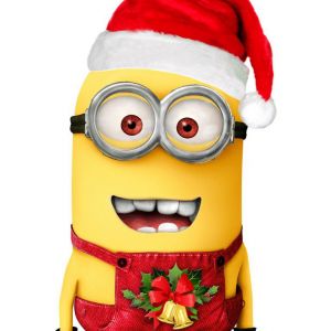 Minion Festivo com Chapéu de Natal