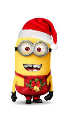 Minion Festivo com Chapéu de Natal