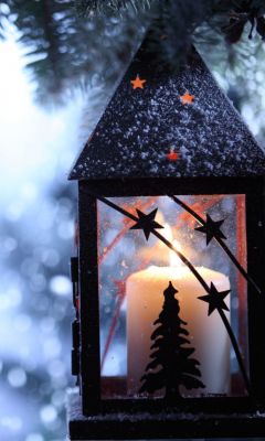 Lanterna de Natal com Vela