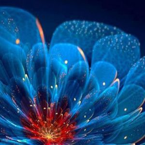 Flor Abstrata Azul