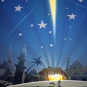 Cena de Natividade com Estrela