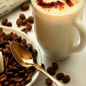 Café com Design de Coração