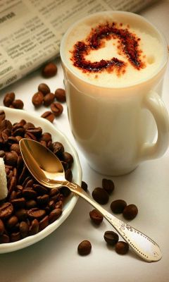 Café com Design de Coração