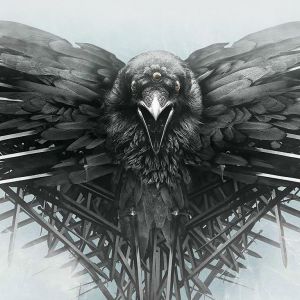 Arte do Corvo Negro Majestoso