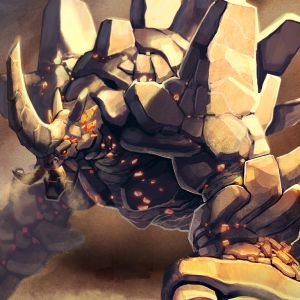 Ilustração de Monstro de Rocha Épico