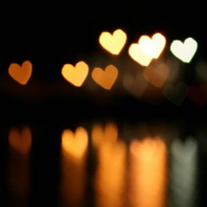 Luzes Bokeh de Corações