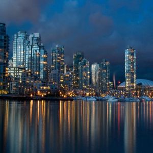 Skyline de Vancouver à Noite