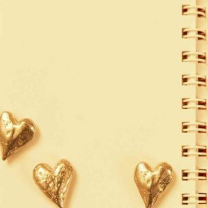 Decorações de Coração Dourado