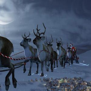 Trenó do Papai Noel com Renas