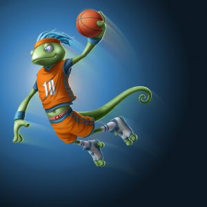 Personagem Lagarto de Basquete