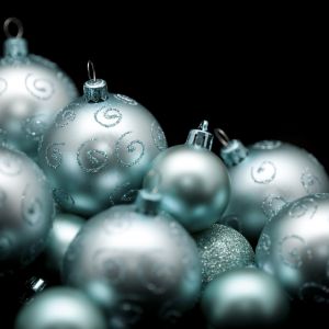Ornamentos de Natal Azuis Elegantes