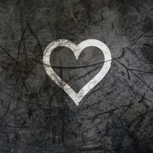 Design de coração grunge