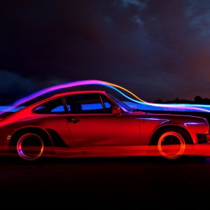 Porsche 911 Luzes de Neon