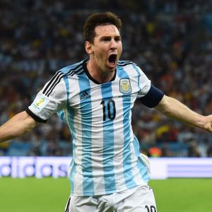 Lionel Messi Celebrando Gol