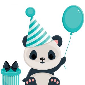 Panda Fofo com Balão