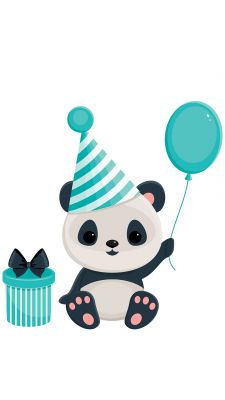 Panda Fofo com Balão