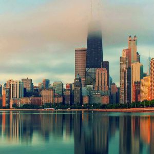 Reflexo do Skyline de Chicago