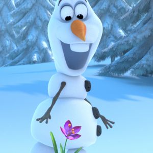 Olaf de Frozen com Flor