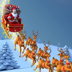 Papai Noel em trenó
