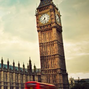 Big Ben e ônibus de Londres