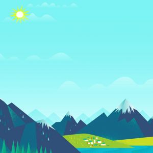 Paisagem Montanhosa com Sol
