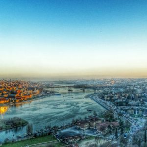 Horizonte de Istambul ao Pôr do Sol